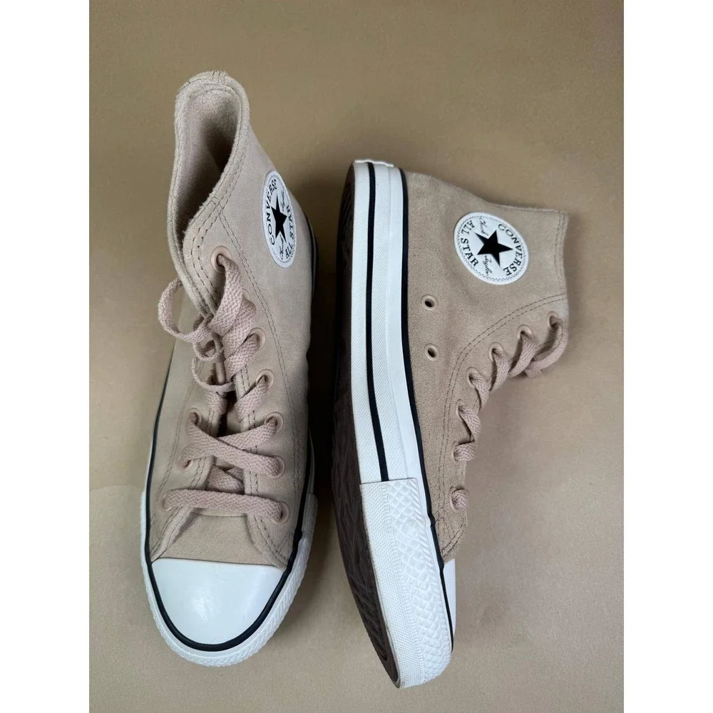 Converse Chuck Taylor All Star W8 Leather Suede Fleece Lined High Top Men 6 Tan
